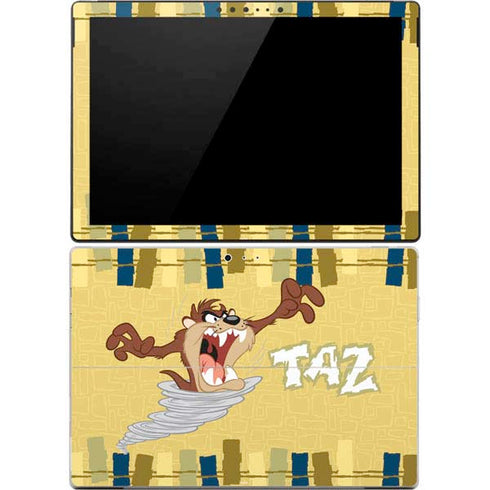 Looney Tunes Tasmanian Devil Swirl Cream Surface Pro 4 Skin